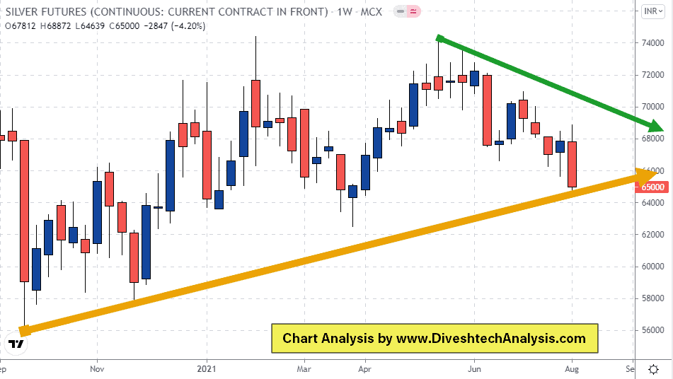MCX Silver Gann Price and Time levels